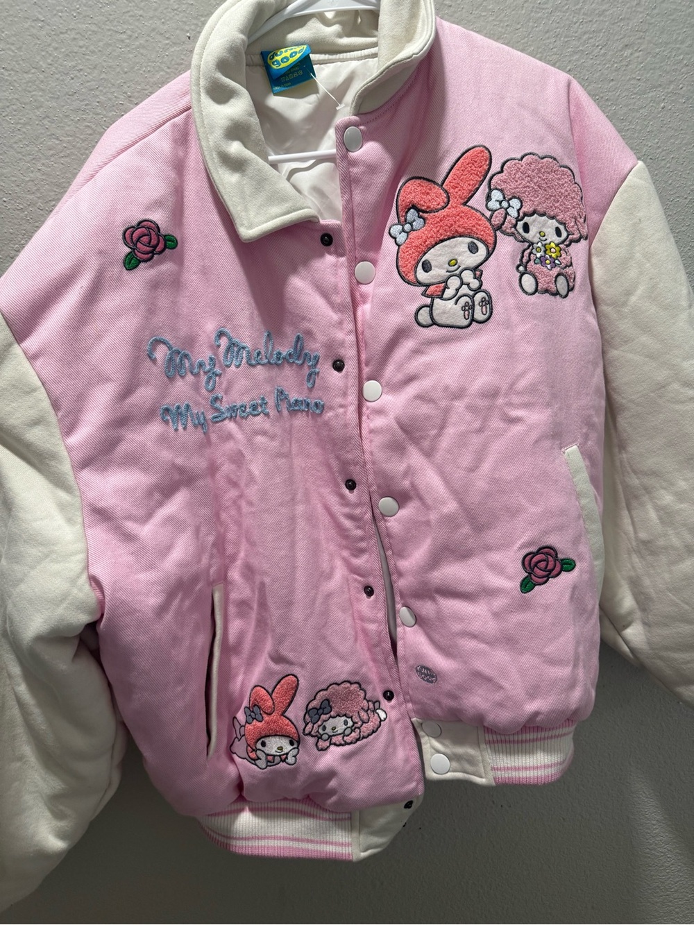 My Melody Pink Oversized Varsity Jacket - Sanrio Style